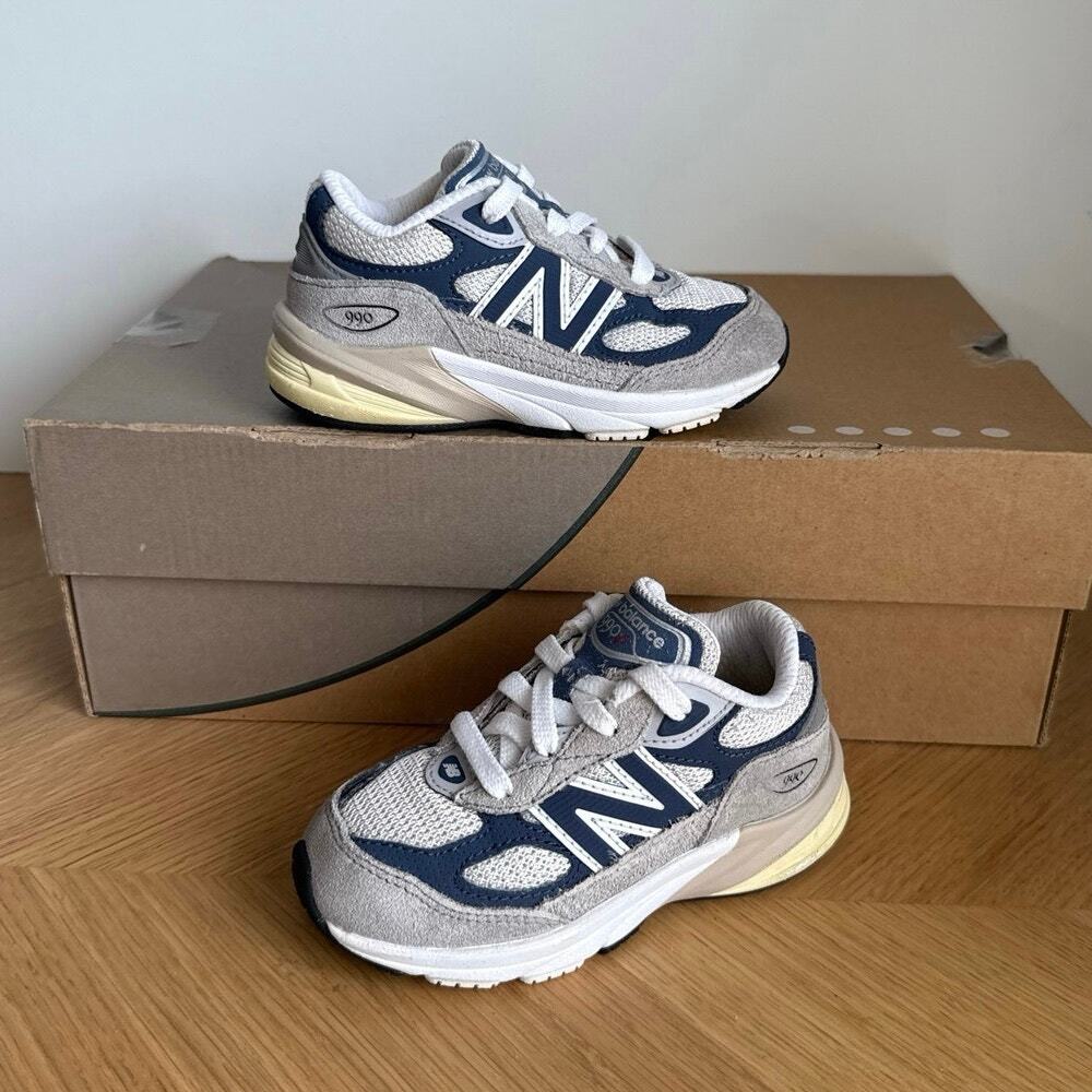 New Balance 990 V6 Grey/Blue Toddler Sneakers- SZ 7.5 C - Picture 4 of 13